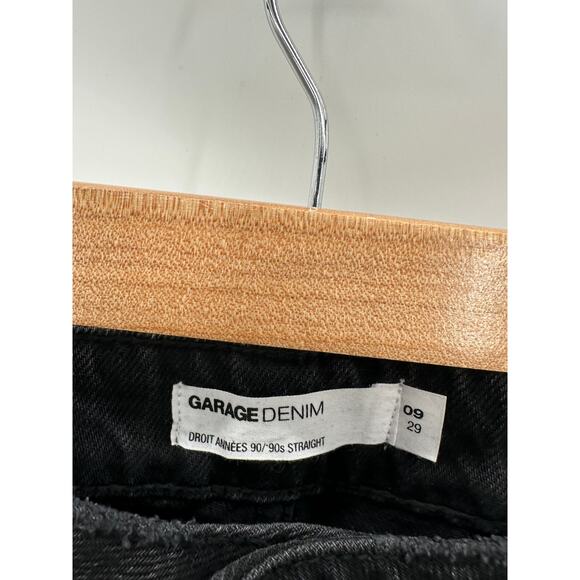 Garage Denim Black Wash 90's Straight Jeans Loose Fit Womens Size 9 - Picture 6 of 7